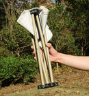 23*28cm White Outdoor Folding Stool - Lightweight Portable Picnic Chair, Fishing Chair, Camping Seat, and Collapsible Bench for Outdoor Activities-5