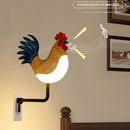 Grey USB Rechargeable Rooster Wall Lamp with Sound, Aromatherapy, and Decorative Design – Creative Nightlight for Bedroom and Corridor-4