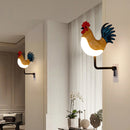 Silver USB Rechargeable Rooster Wall Lamp with Sound, Aromatherapy, and Decorative Design - Creative Nightlight for Bedroom and Corridor-3