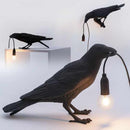White Bird Standing Shape Nordic Resin Bird Wall Lamp - Creative Animal Bedside Decorative USB Night Light, Stylish Bird Perched Lamp for Bedroom and Living Room-3