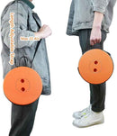 Orange Portable Outdoor Telescopic Folding Stool with 100 Weight-Bearing Buckles, Lightweight and Compact Design, Perfect for Fishing, Camping, and Travel-3