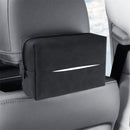2 pcs Black Stylish Car Tissue Box for Seat Back - Car Interior Tissue Pack for Seat Back, Armrest Box, Sun Visor 18.5x12.5x7cm-1
