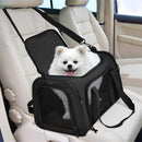 Black Portable Pet Travel Carrier Bag - Foldable, Durable, and Comfortable for Small Dogs & Cats 50cmx34cmx34cm-2