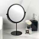 Black Rotating Tabletop Makeup Mirror - 360º Swivel Vanity Mirror for Bedroom & Desk-3