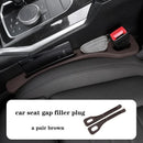 Brown Car Seat Gap Filler - 2 Pieces Car Interior Storage Organizer for Front Seat Seam-1