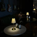 Green Elegant Pleated Fabric Table Lamp - 3-Color LED, USB Rechargeable, Touch Dimming-6