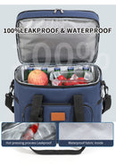 Black 23L Extra Large Insulated Cooler Bag with Double Layers - Perfect for Camping, Picnics, and Outdoor Adventures-5