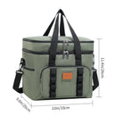 Green 23L Extra Large Insulated Cooler Bag with Double Layers - Perfect for Camping, Picnics, and Outdoor Adventures-1