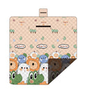 Waterproof Foldable Picnic Blanket with Little Frog Print- 200x200cm-1