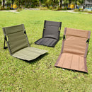 Portable Folding Beach Chair - Reclining Outdoor Seat 68x39.5x40.5cm with Carry Bag in black-4