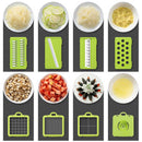 Green And Grey Ultimate 12-in-1 Multi-Functional Vegetable Slicer Dicer Chopper - Mandoline with Storage Containers & Drain Basket-3