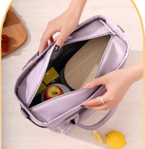 Green Chic Insulated Lunch Tote Bag - 11L Large Capacity Cooler for Work, Picnic & Travel - Durable Oxford Fabric