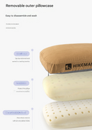 Purple Reversible Memory Foam Travel Pillow - All-Season Comfort Neck Support for Deep Sleep & Portability-4