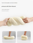 Purple Reversible Memory Foam Travel Pillow - All-Season Comfort Neck Support for Deep Sleep & Portability-5