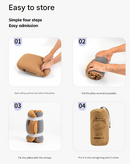 Coffee Reversible Memory Foam Travel Pillow - All-Season Comfort Neck Support for Deep Sleep & Portability-8