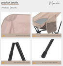 Black Lightweight Portable Camping Chair - Adjustable Height Folding Moon Chair with Breathable Mesh & Carry Bag for Outdoor, Beach, Fishing-4