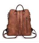 Black Chic Women's PU Leather Convertible Backpack - Anti-Theft Design, Multi-Pocket Shoulder Bag with Tassel-7