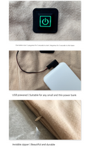 Grey USB Electric Heated Scarf - 3-Level Heat Setting Winter Neck Warmer-5