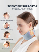Size S Light Blue Ergonomic Neck Support Brace - Soft Cervical Collar for Posture Correction and Pain Relief-1