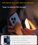 Black Magnetic Foldable Selfie Light with Mirror - Rechargeable LED Fill Light for iPhone & Android Vlogging(Mobile phone is a shooting prop and is not included)-5