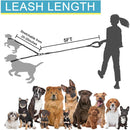 Grey 3-in-1 Tangle-Free Dog Leash for 1-3 Dogs - Heavy Duty Bungee Coupler with Reflective Stitching & Padded Handle-2