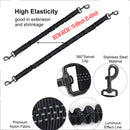 Grey 3-in-1 Tangle-Free Dog Leash for 1-3 Dogs - Heavy Duty Bungee Coupler with Reflective Stitching & Padded Handle-6