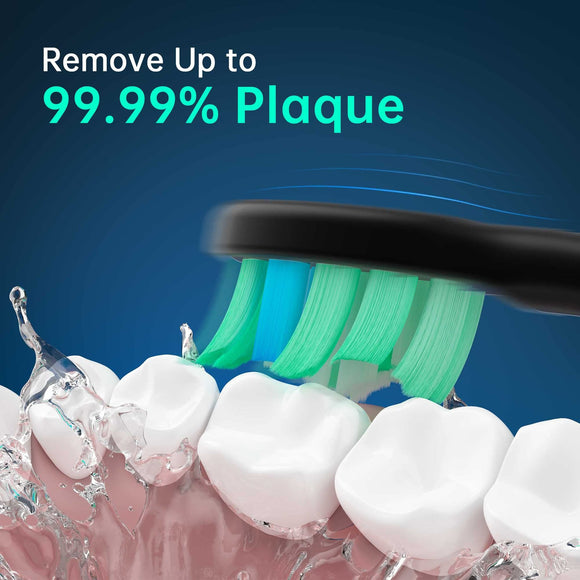 Pink Sonic Rechargeable Electric Toothbrush with 8 Heads & Travel Case - 5 Brushing Modes & Smart Timer(USB)