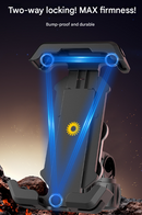 Black Heavy Duty Bike Phone Mount - Anti-Shake Motorcycle Holder with Secure Lock, 360 Rotation Cradle for All-Terrain Cycling-7