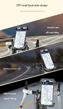 Black Heavy Duty Bike Phone Mount - Anti-Shake Motorcycle Holder with Secure Lock, 360 Rotation Cradle for All-Terrain Cycling-10