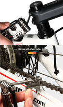 Black and Silver 16 in 1 Bicycle Repair Multi Tool - Compact Folding Bike Tool Kit with Chain Breaker for MTB Road Cycling-8