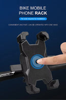 Black Secure Grip Bike Phone Mount - Adjustable 360 Rotation Bicycle Handlebar Holder, Universal Cradle for MTB & Road Cycling-2