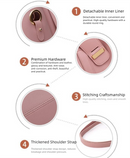 Black Chic 3-Piece Women's Handbag Set - PU Leather Tote, Crossbody Bag & Clutch Purse-4