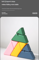 Yellow Transforming Silicone Pencil Case - Stand-Up Pen Holder & Stationery Organizer-4