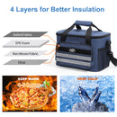 Grey Versatile Large-Capacity Picnic Insulated Bag - Detachable Shoulder Strap & Ice Pack-3