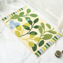 Leaves Jacquard Bathroom Mat - Super Absorbent Non-Slip Rug (40x60cm), Toilet Floor Mat for Bathroom/Bedroom/Entryway-1