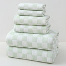 Light Green Ultra-Soft 100% Cotton Gauze 6-Piece Towel Set | Absorbent & Quick-Dry Bath Towel-1