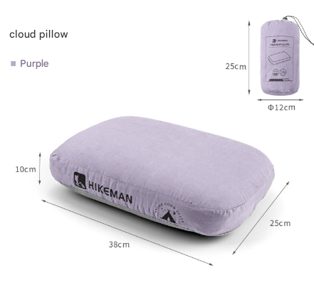 Purple Ergonomic Memory Foam Travel Pillow for Neck Support - Portable & Compact for Camping, Flights, and Napping