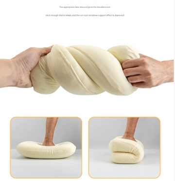 Purple Ergonomic Memory Foam Travel Pillow for Neck Support - Portable & Compact for Camping, Flights, and Napping - 0