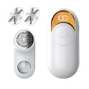 White Digital Display Electric Lint Remover - 3-Speed USB Rechargeable Fabric Shaverc-1
