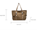 Beige Modern Utility Tote Bag for Women - Large Capacity Shoulder Bag with Detachable Pouch for Work, School & Travel-2