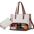 White Insulated Lunch Bag and Laptop Cooler - Perfect for Keeping Food Fresh-1