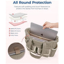 Black Women's Multi-Pocket Tote Bag - Large Quilted Travel Handbag for Work, Gym, and More-5