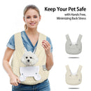 Grey Hands-Free Quilted Pet Carrier Sling - Soft & Comfortable Front Pack for Small Dogs and Cats-2