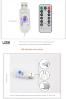 Festive Climbing Santa LED Ladder Light - USB Powered Outdoor Christmas Hanging Decoration with Remote(3m)-6