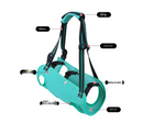 Black Pet Support Harness for Senior and Disabled Dogs - Adjustable Chest and Back Support Leash(Size S)-5