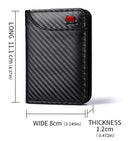 Black Sleek Carbon Fiber Vertical Wallet for Men - Slim Bifold Card Holder with Clear ID Window-6