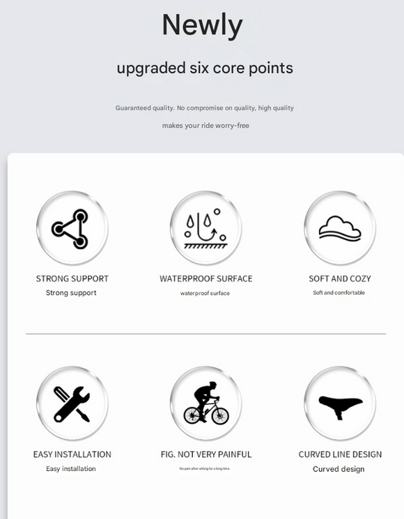 Black patterned style Mountain Bike Saddle - Comfortable and Durable Bicycle Seat for MTB and Road Bikes