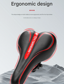 Black and red Mountain Bike Saddle - Comfortable and Durable Bicycle Seat for MTB and Road Bikes-3