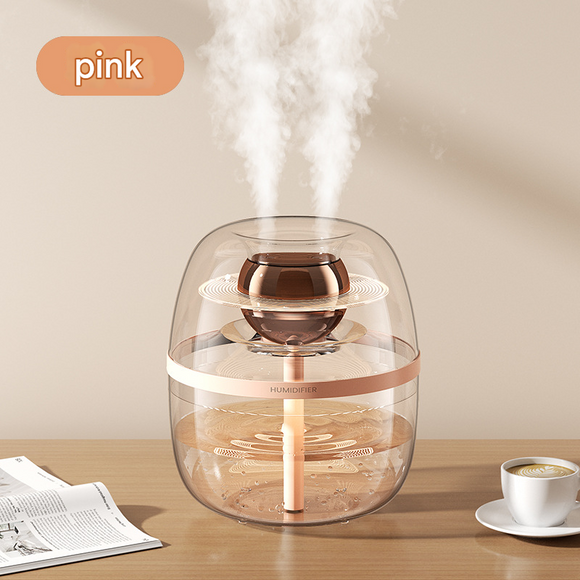 Pink Crystal Clear Dual Mist Humidifier - Ultrasonic Cool Mist & Quiet Operation with Ambient Night Light for Bedroom & Office