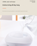 Black Mini USB Aromatherapy Diffuser with Flame Projection - Portable Humidifier for Home and Car Use-5